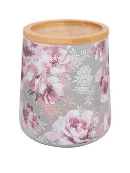 Product photograph of Catherine Lansfield Dramatic Floral Ceramic Storage Jar from very.co.uk