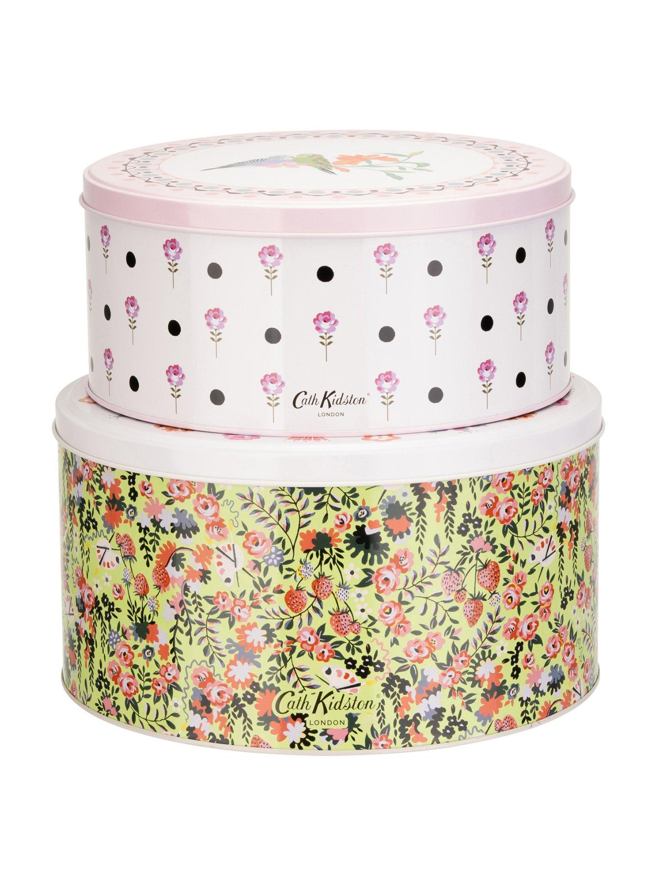 Product photograph of Cath Kidston Painted Table Cake Tins Ndash Set Of 2 from very.co.uk