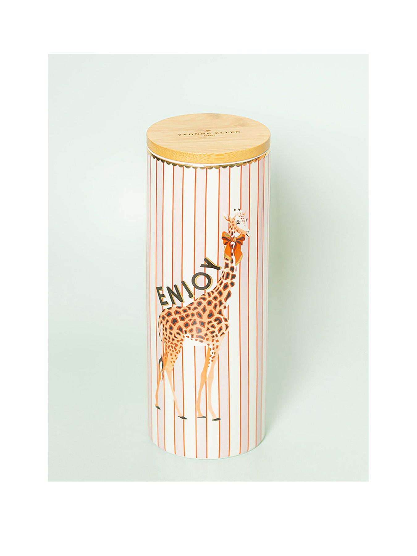 Product photograph of Yvonne Ellen Storage Jar Lrg Giraffe from very.co.uk