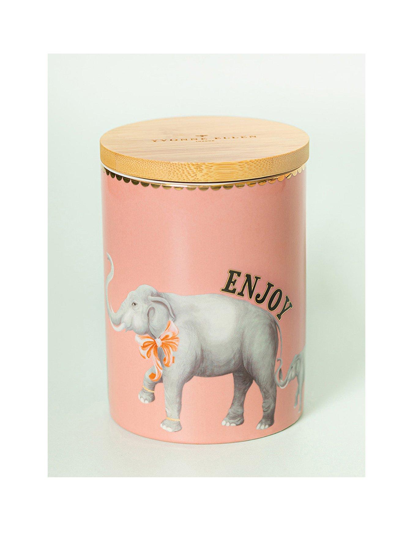 Product photograph of Yvonne Ellen Storage Jar Med Elephant from very.co.uk