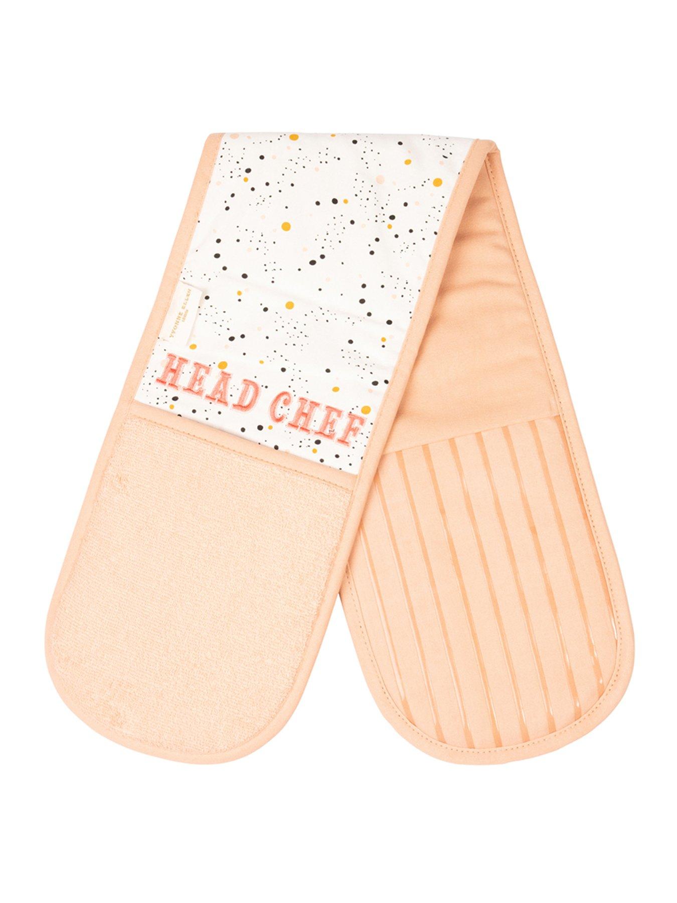 Product photograph of Yvonne Ellen Double Oven Glove Ndash Head Chef from very.co.uk