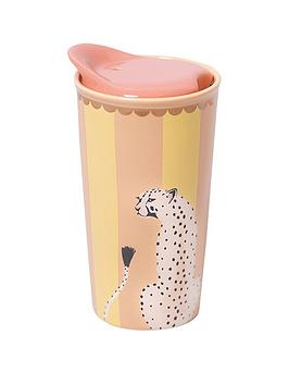 Product photograph of Yvonne Ellen Travel Mug - Cheetah from very.co.uk
