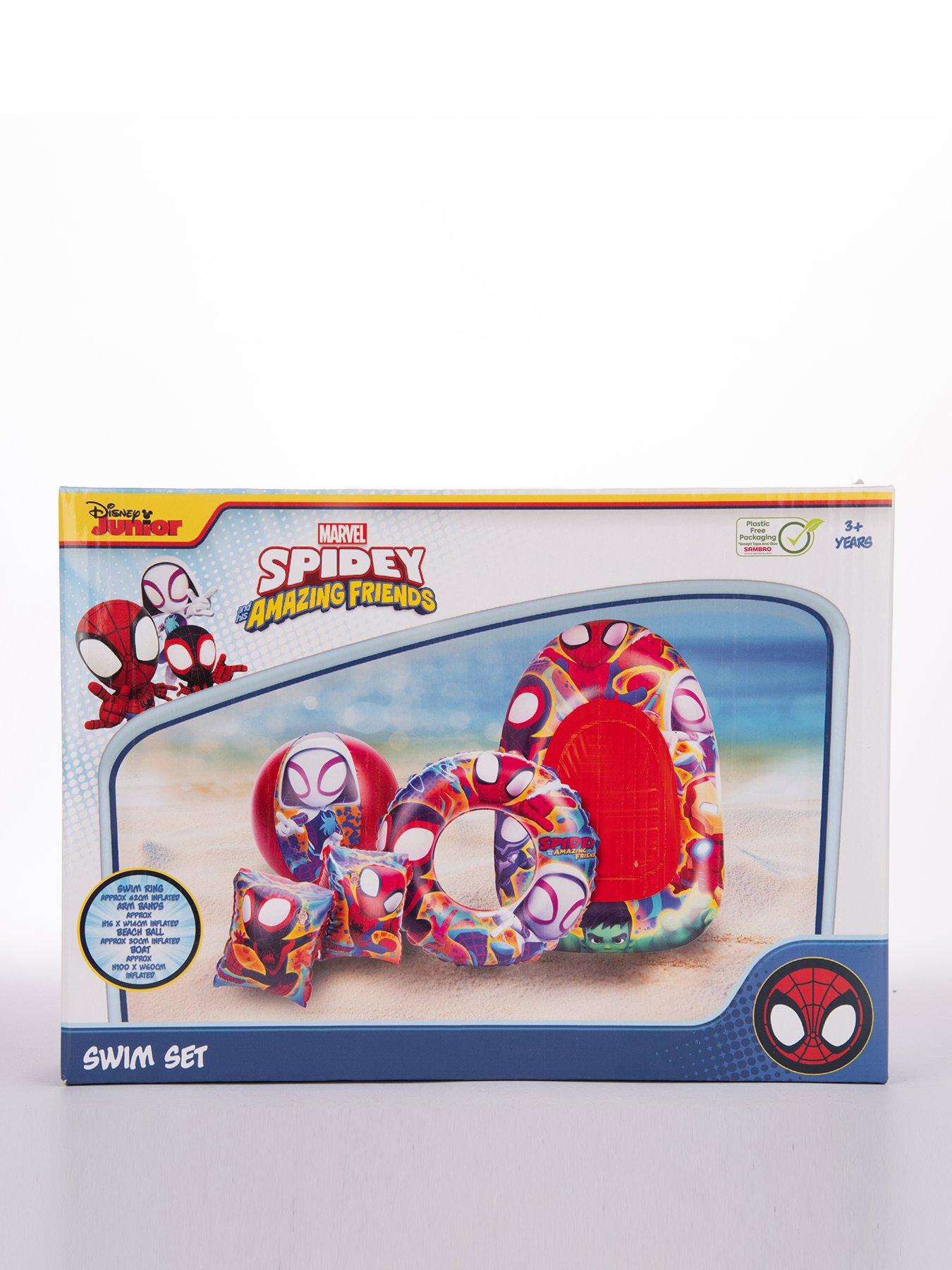 spiderman-spidey-and-friends-swim-set-in-box-with-inflatable-boat