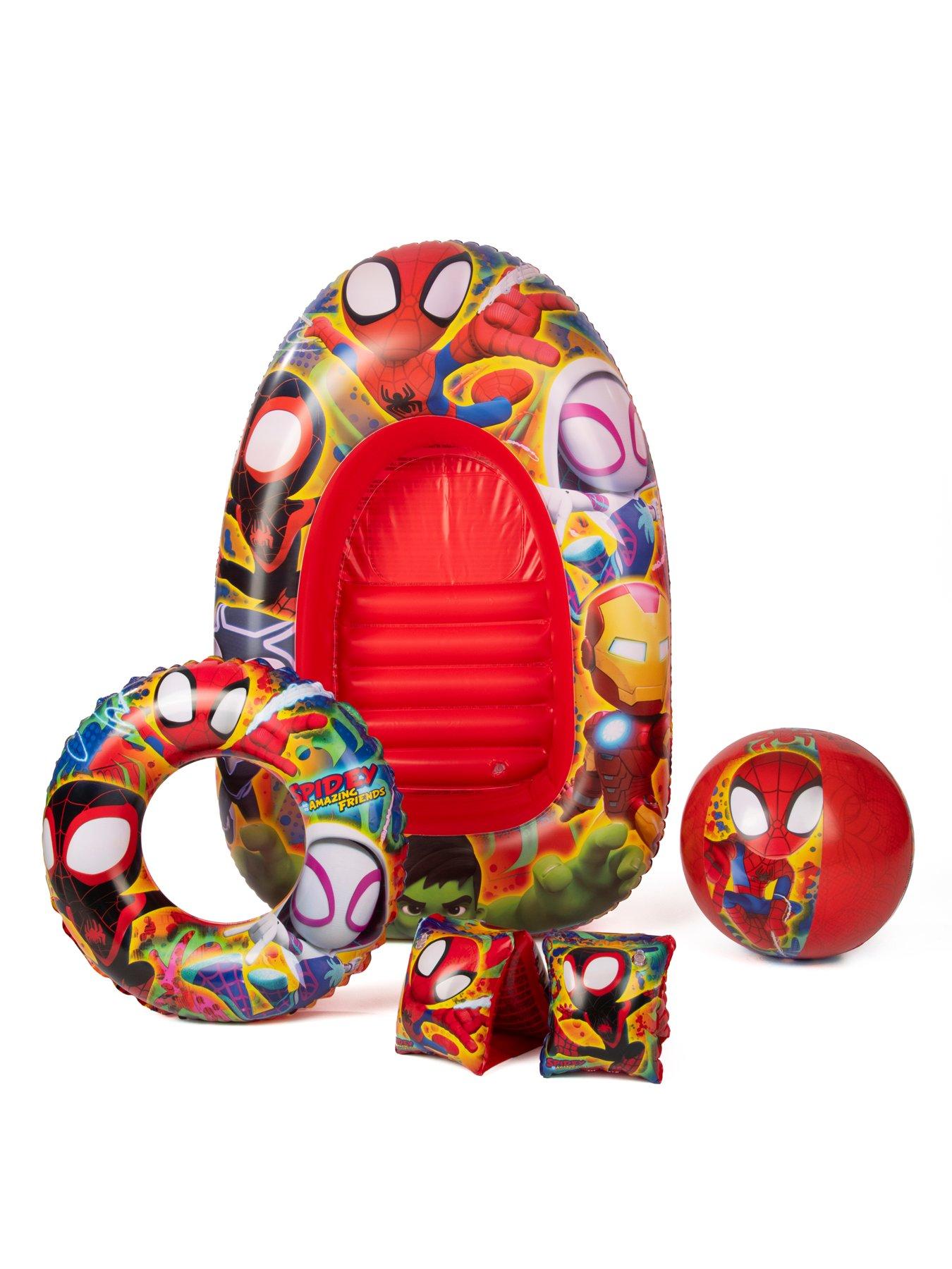 Off The Shoulder Spiderman Swim Tube And Beach Ball Combo - 2 Piece ...