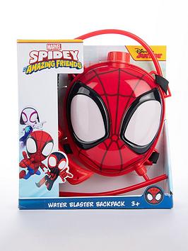 Product photograph of Spiderman Spidey Character Water Blaster Backpack from very.co.uk