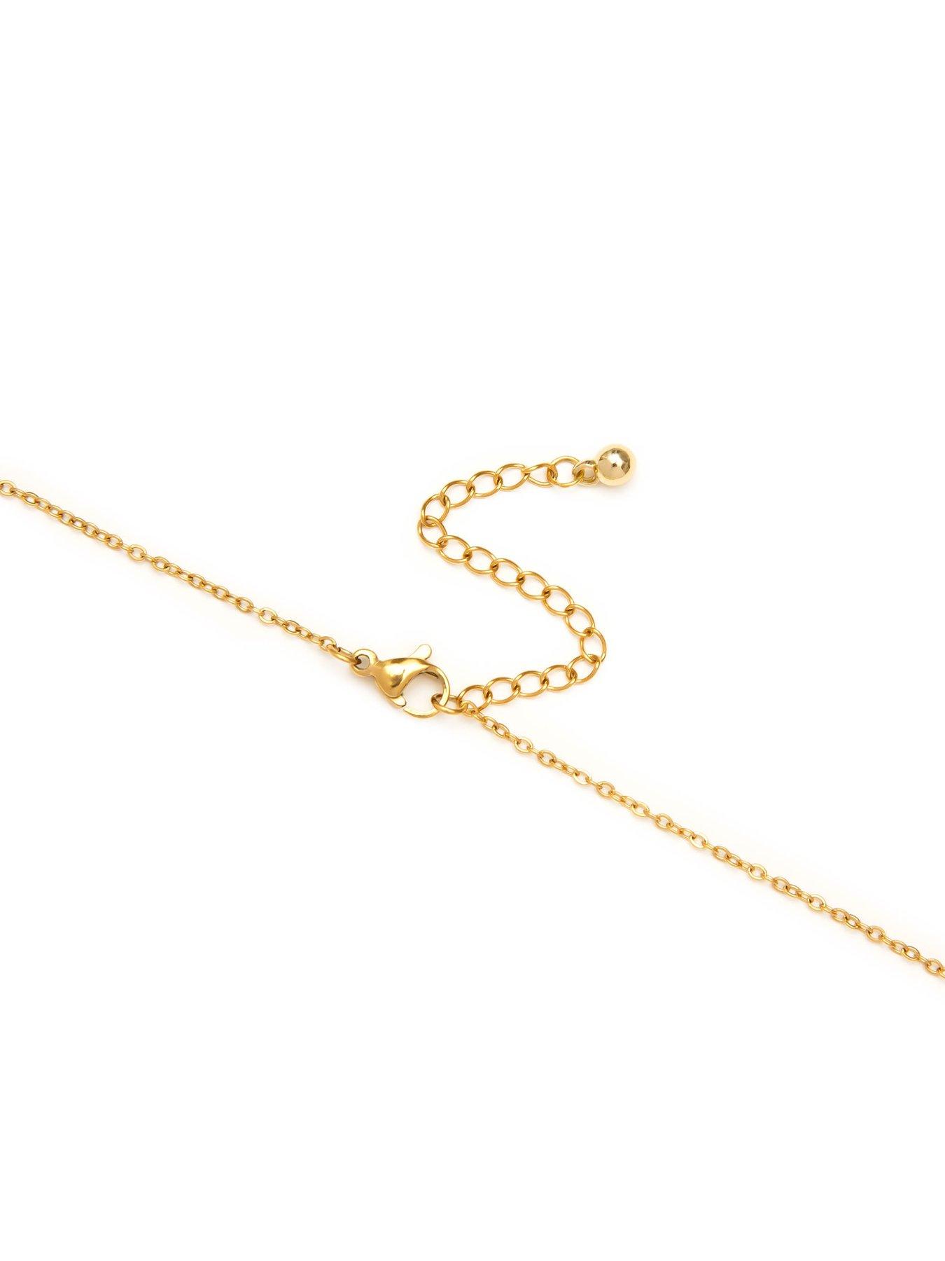 Image 3 of 5 of The Love Collection Gold Plated Heart and Initial Charm Necklace