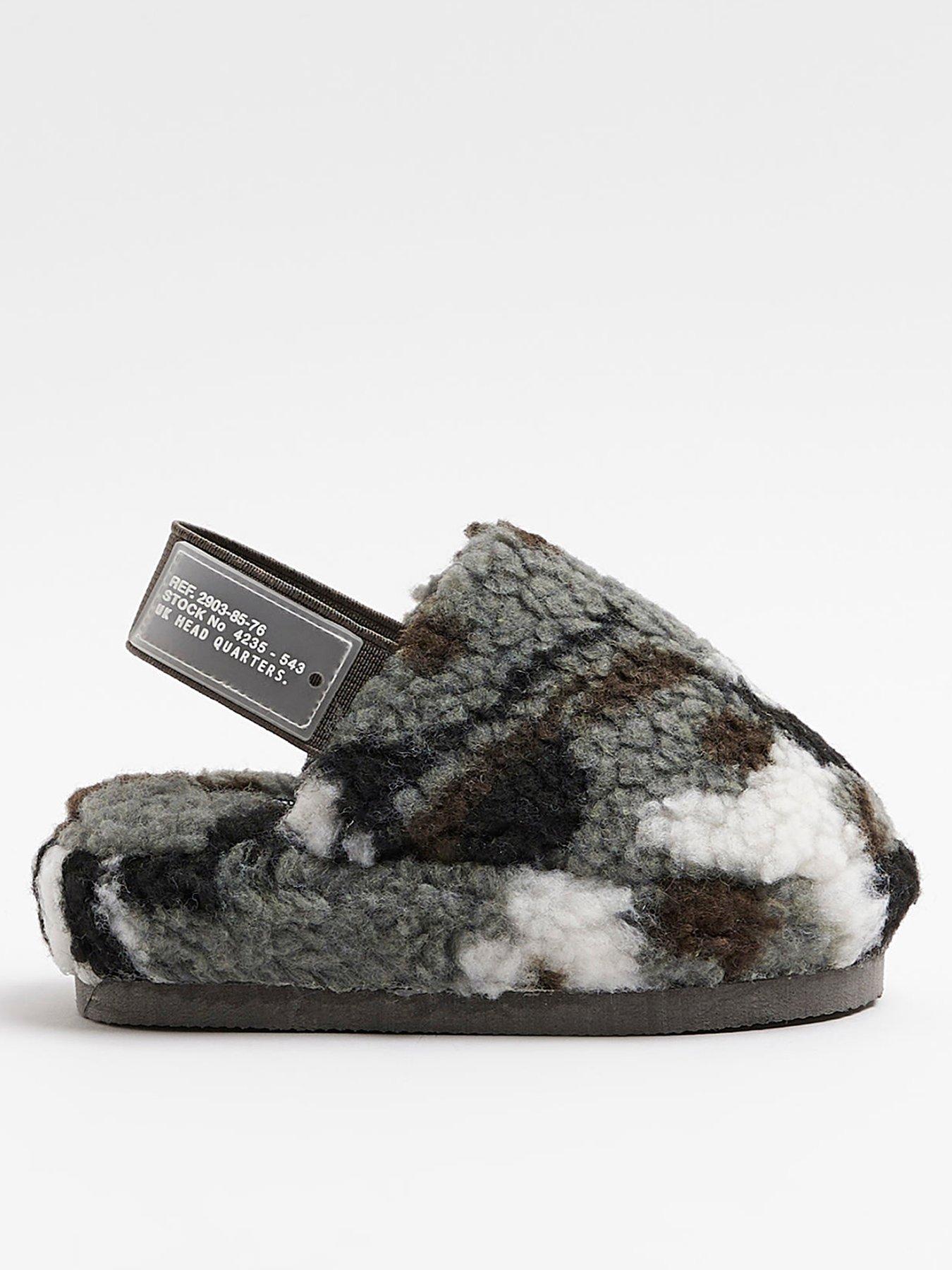 River island hot sale grey slippers