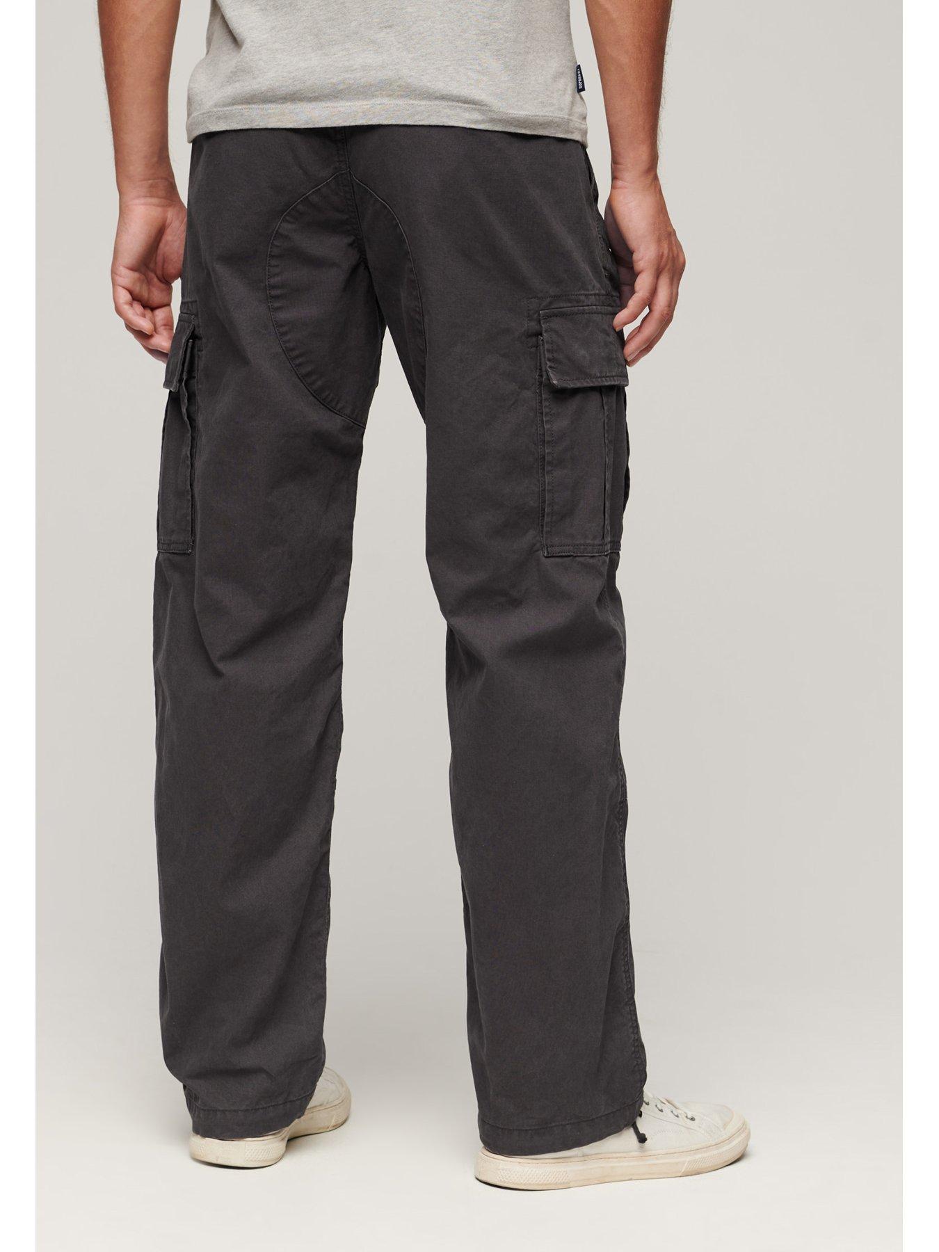 Image 2 of 4 of Superdry Vintage Baggy Cargo Trousers - Grey