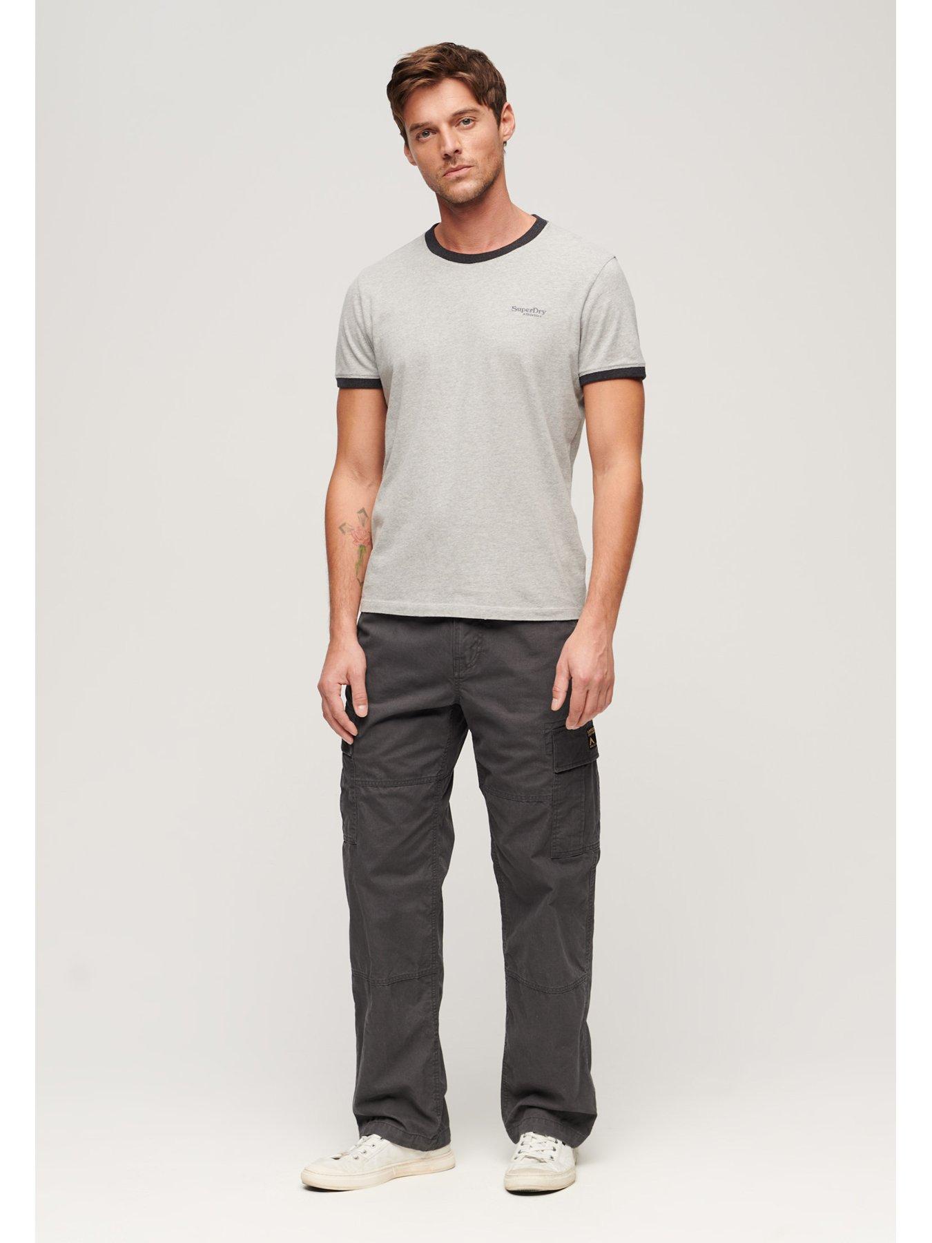 Image 3 of 4 of Superdry Vintage Baggy Cargo Trousers - Grey