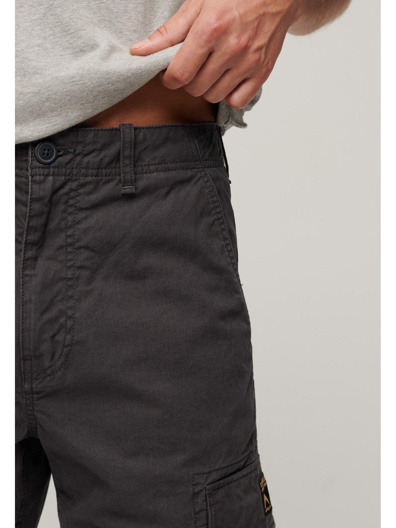 Image 4 of 4 of Superdry Vintage Baggy Cargo Trousers - Grey