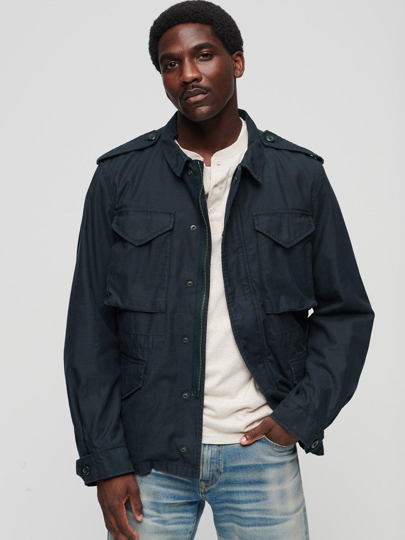 Superdry black field discount jacket