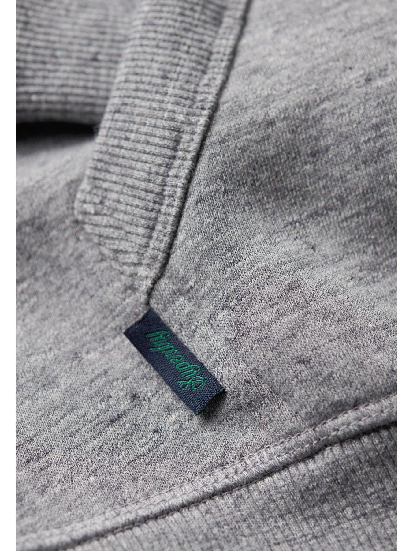 Superdry Essential Logo Zip Hoodie - Dark Grey | Very.co.uk