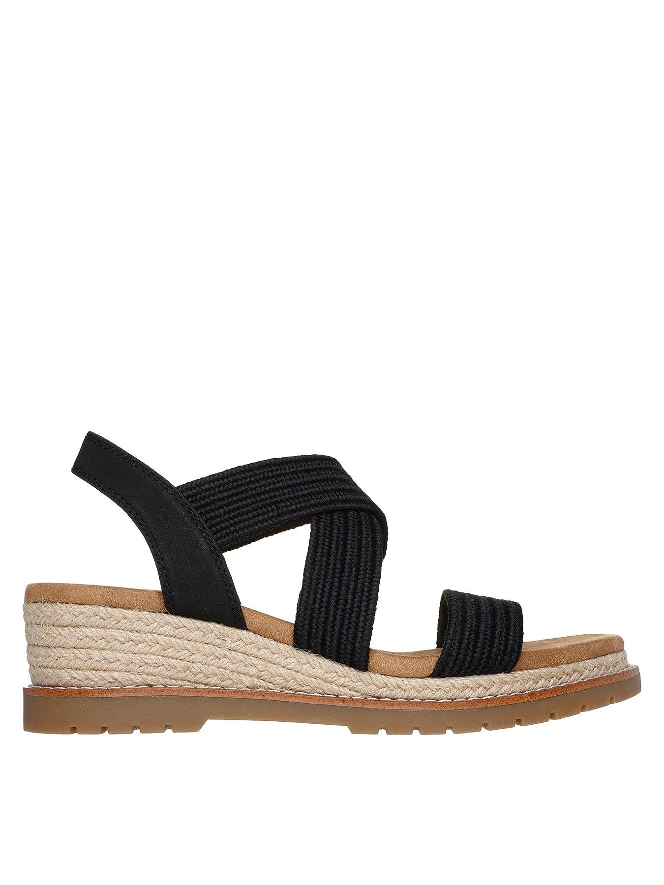 Desert Chill Gladiator Strap Sandal Black Textile