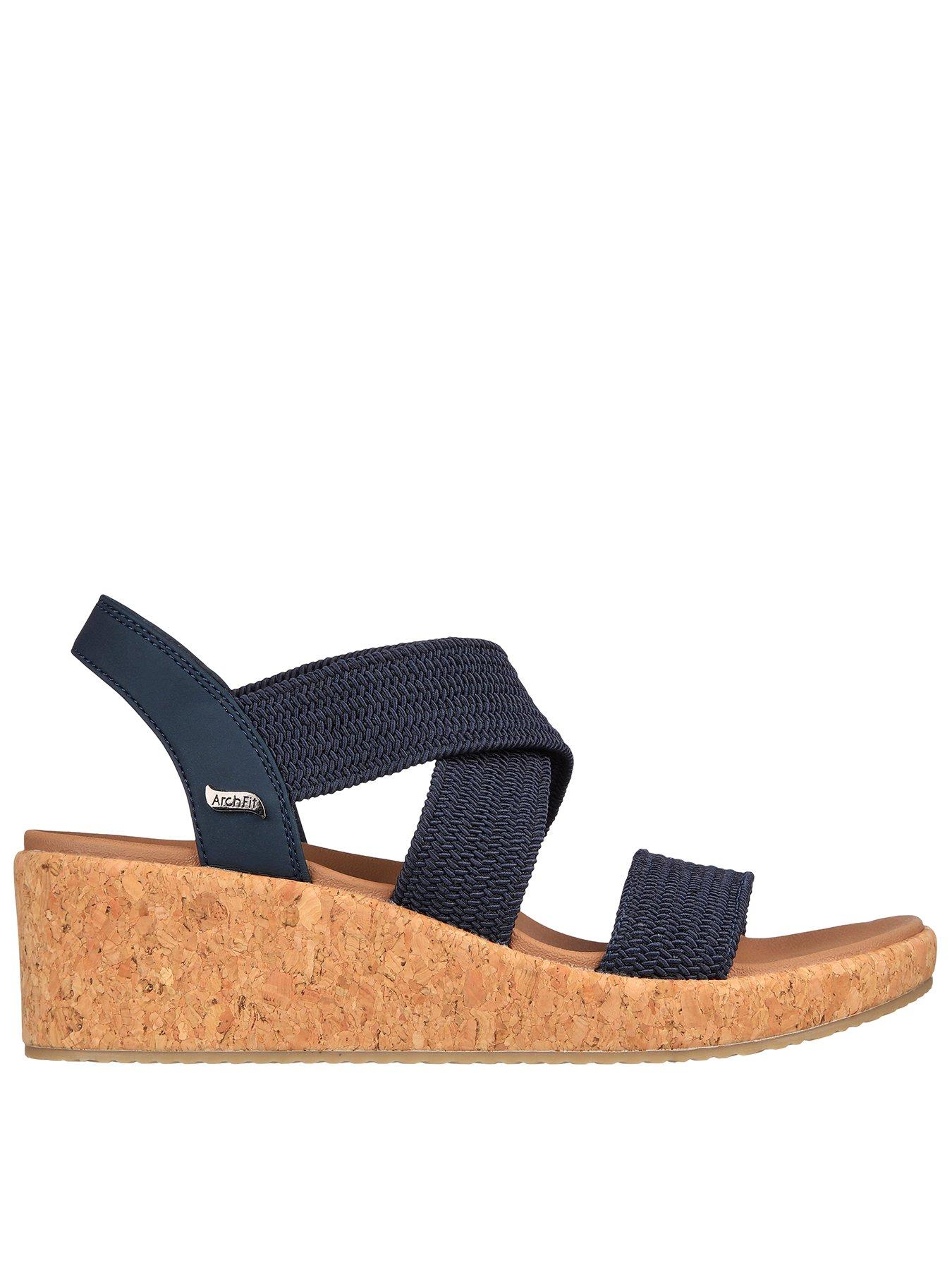 Navy shops blue flat sandals