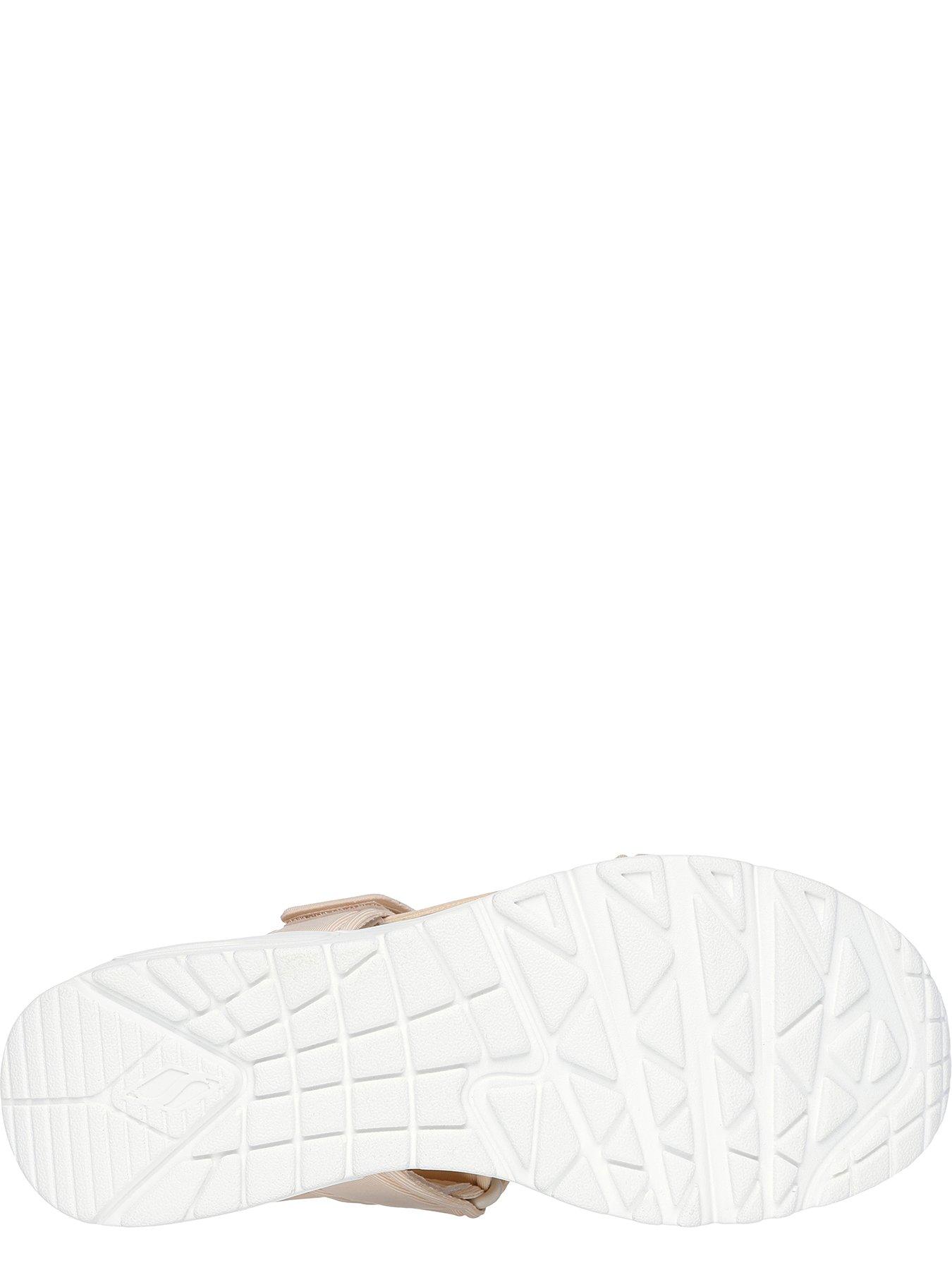 Skechers Uno T-strap Debossed Adjustable Sling Back Sandals