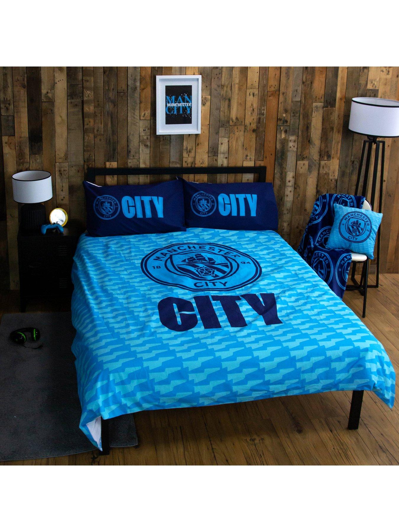 Image 3 of 7 of Manchester City Panel Duvet Cover Set - Multi