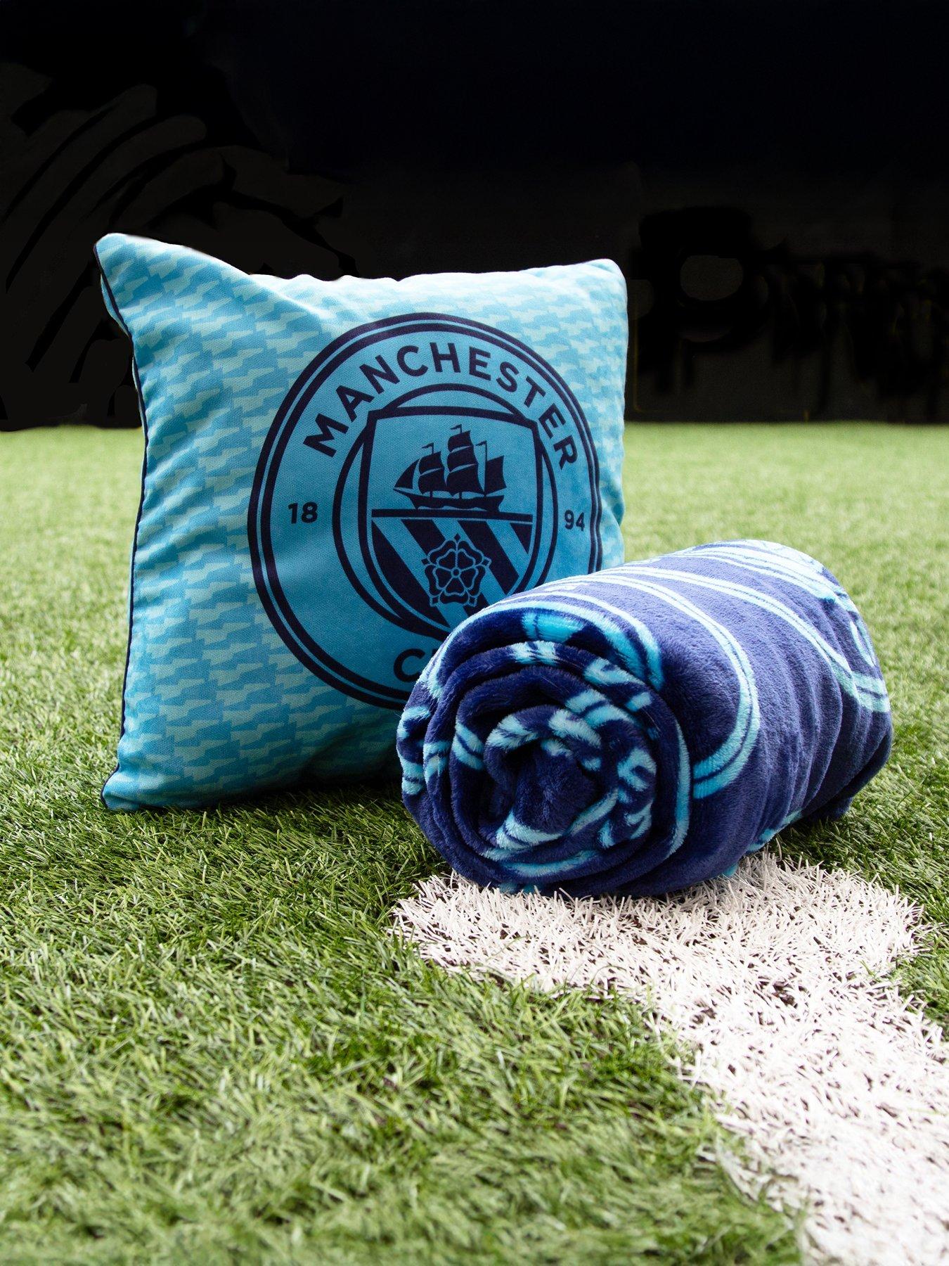 Product photograph of Manchester City Reversible Cushion from very.co.uk