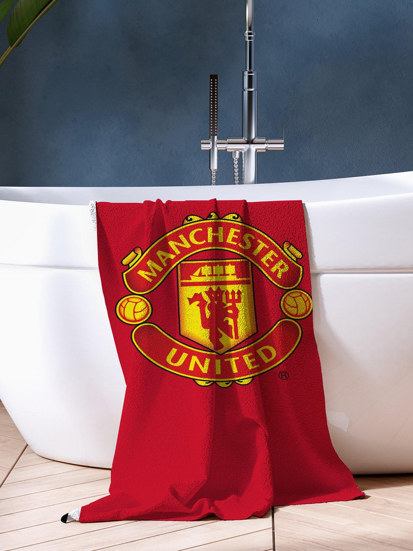 Product photograph of Manchester United Man United Towel 100 Cotton from very.co.uk