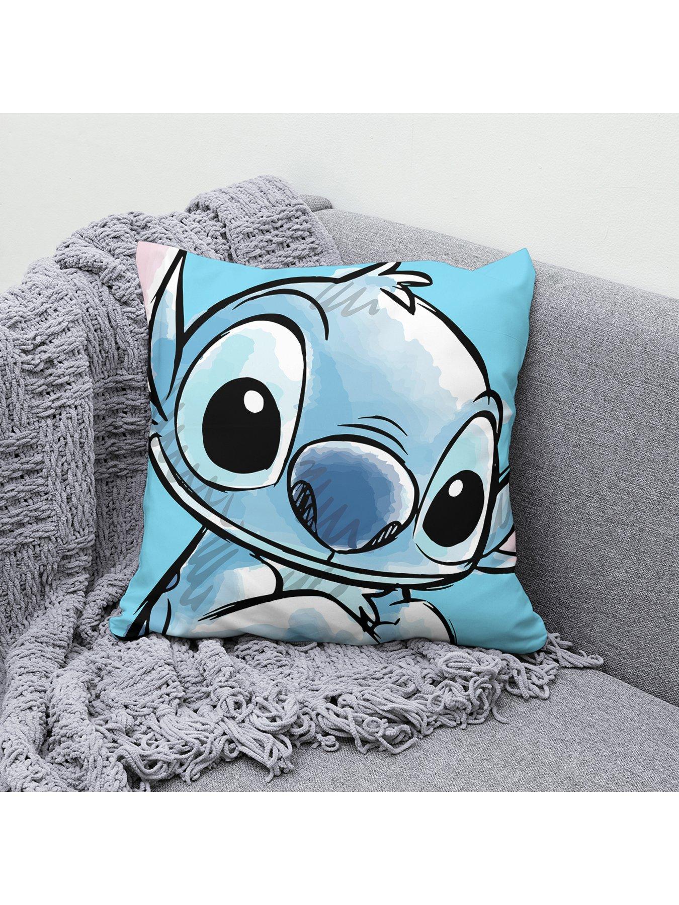 Product photograph of Disney Lilo Amp Stitch Floral Garden Square Cushion from very.co.uk