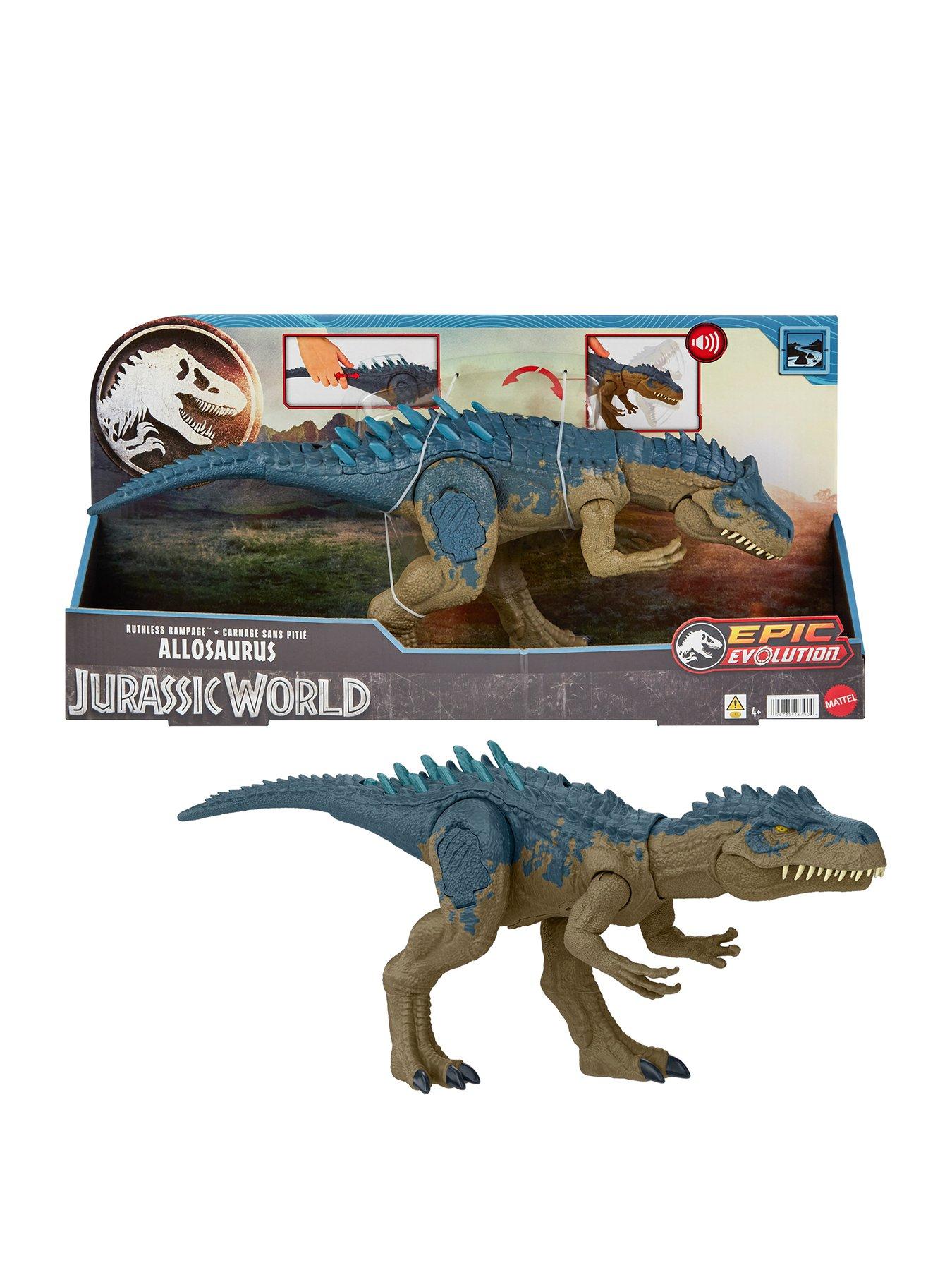 Jurassic World Jurassic Park III Dinosaur Toy Epic Attack Velociraptor  Figure, Chomp & Roar Action 