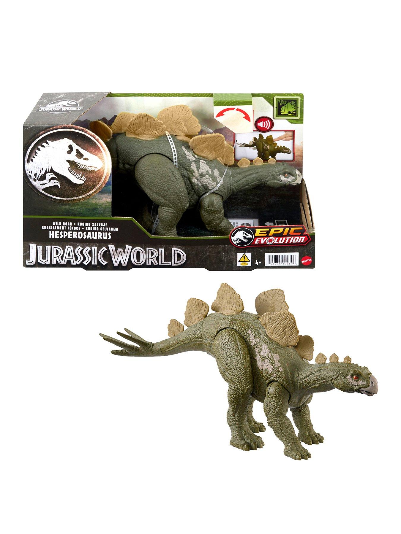 JURASSIC WORLD Wild Roar Hesperosaurus Dinosaur Figure | Very.co.uk