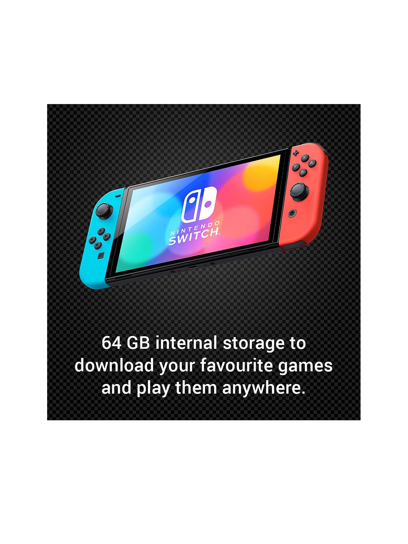  image of nintendo-switch-oled-oled-console-neon-blueneon-red-mario-kart-8-deluxe-bundle-3-months-nintendo-switch-online