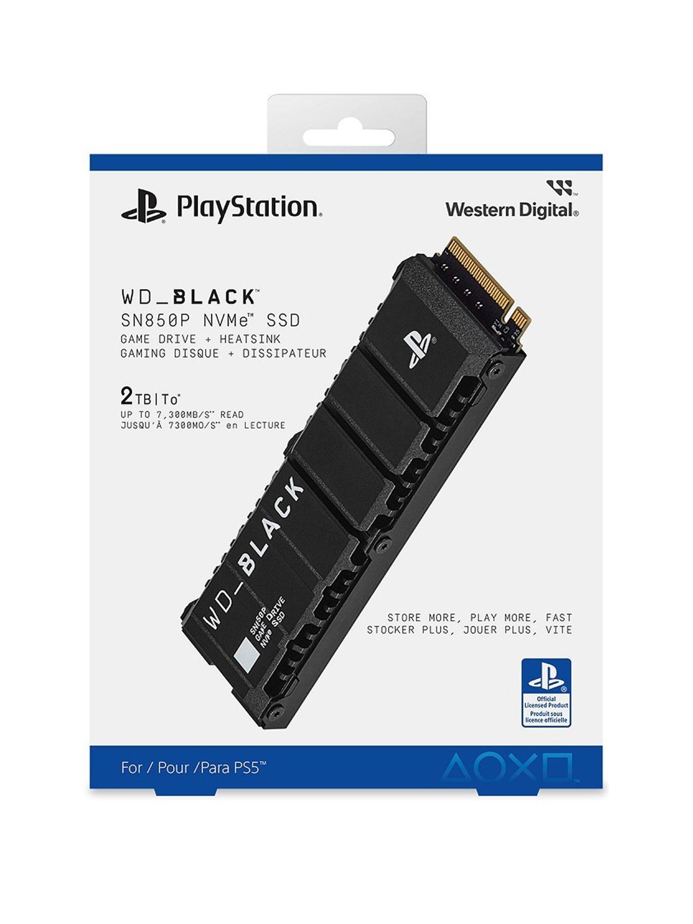 Western Digital WD BLACK 2TB SN850P SSD with Heatsink for PS5 Licensed Very