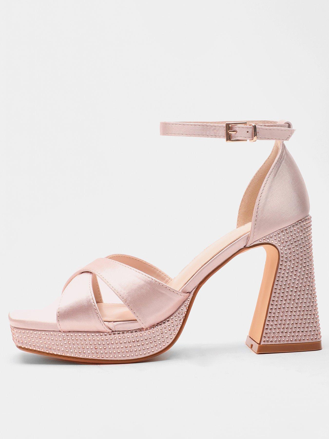 Platform store champagne heels