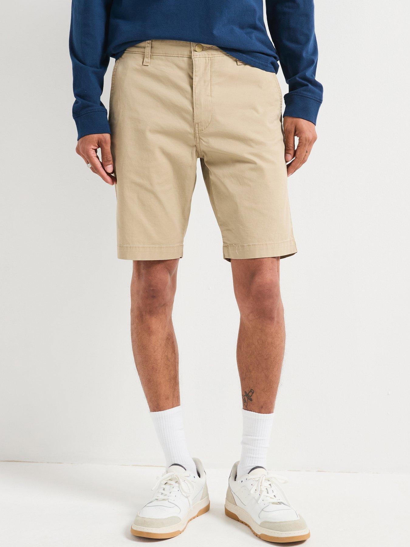 undefined Regular Fit Chino Shorts - Beige