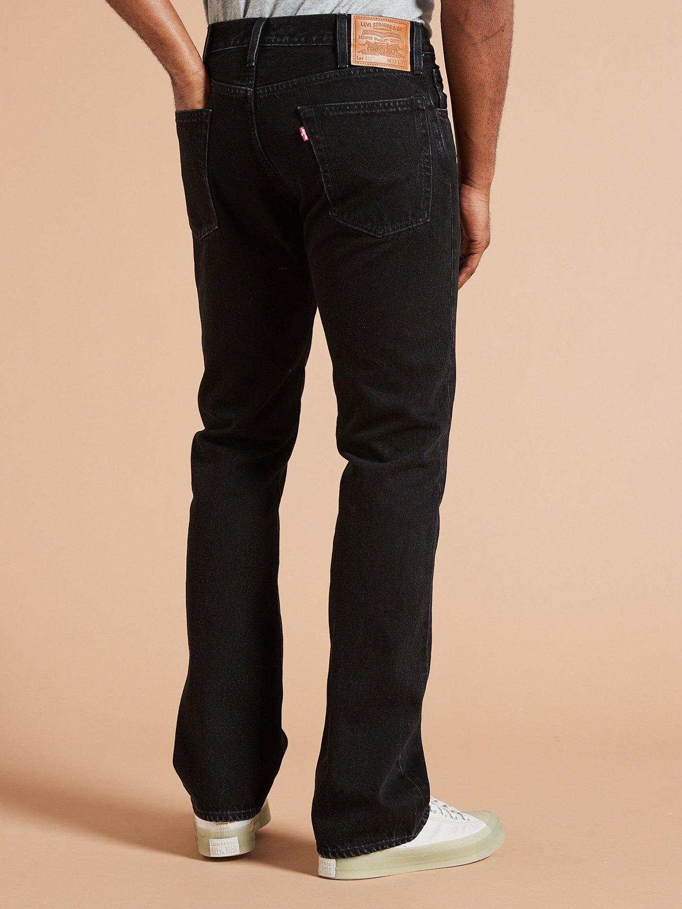 Levis 517 black bootcut jeans deals