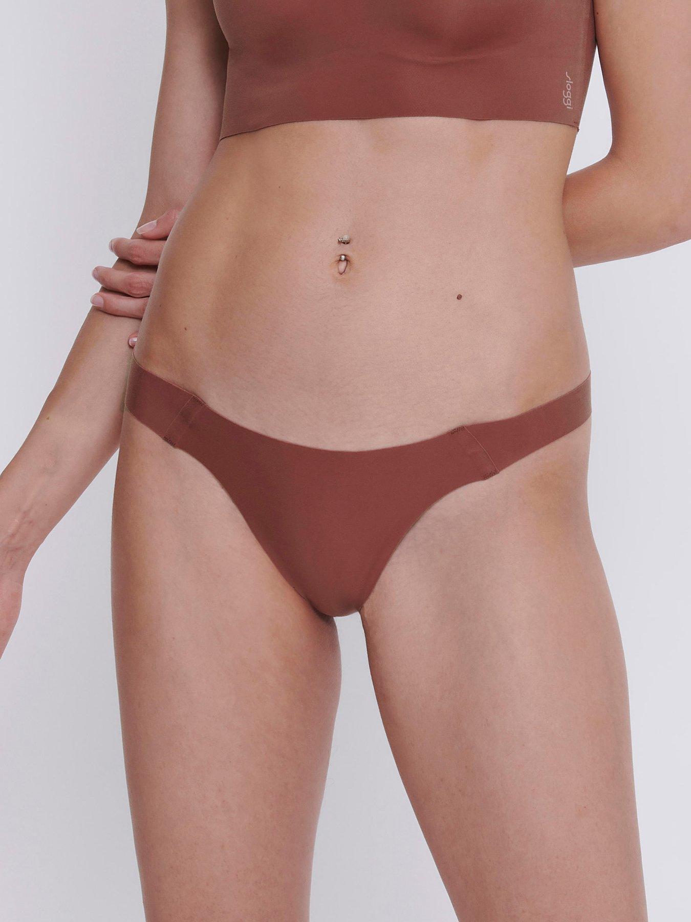 Image 3 of 5 of Sloggi ZERO Feel 2.0 Tiny Tanga Briefs - Burnt Henna Brown