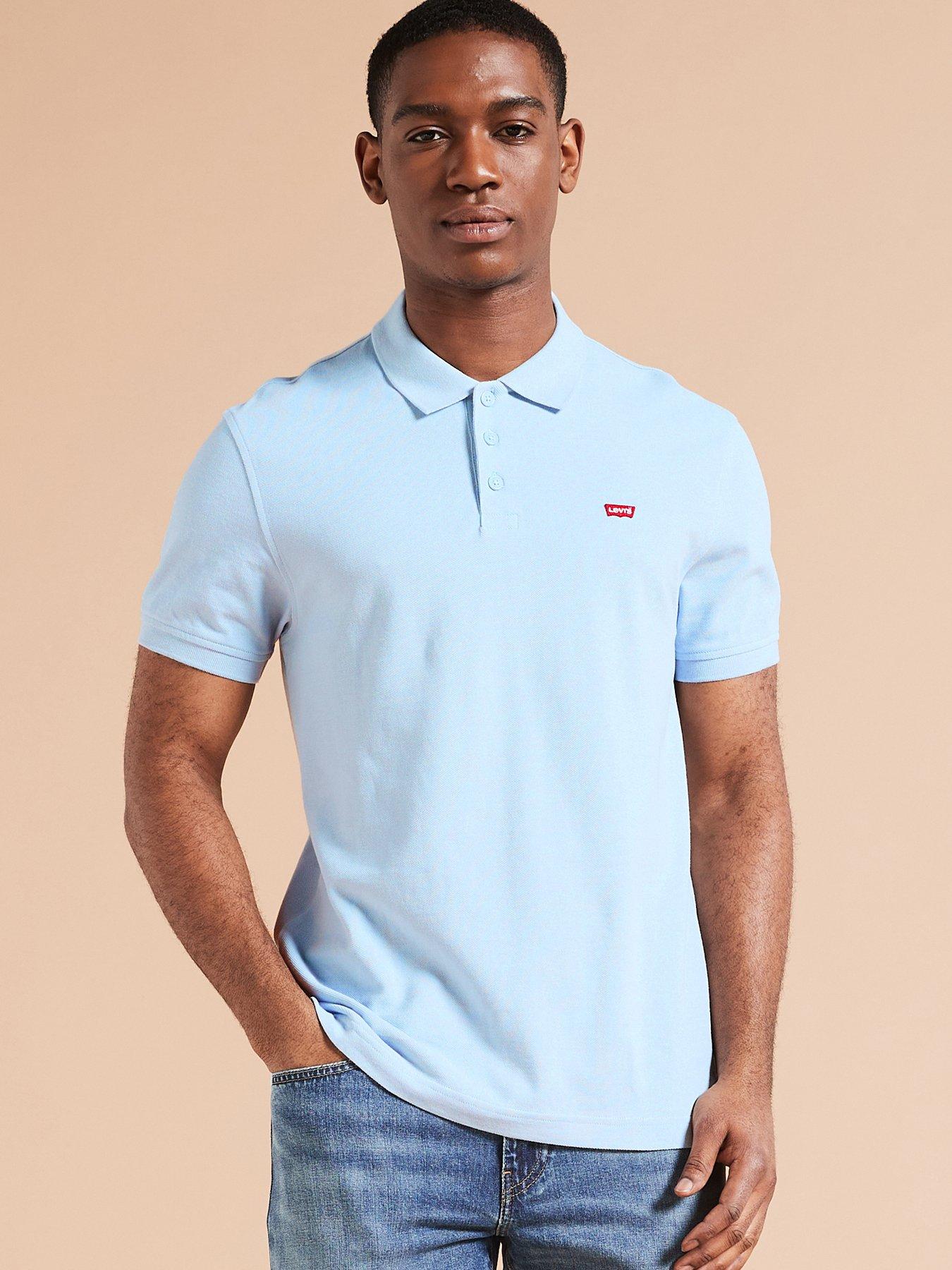 Levi s Housemark Logo Regular Fit Polo Shirt Light Blue Very