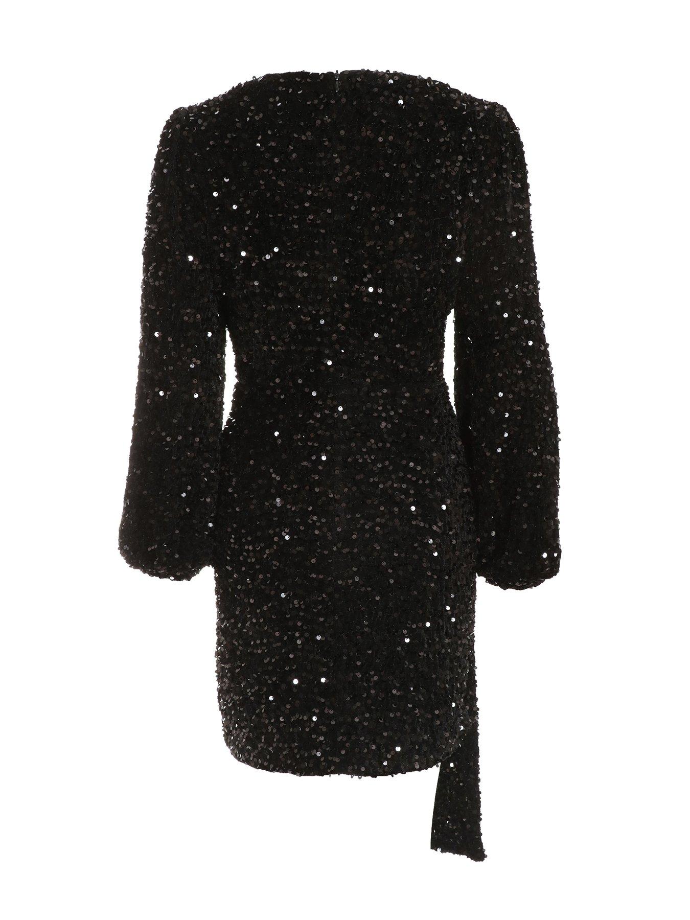 Quiz long sleeve sequin dress deals