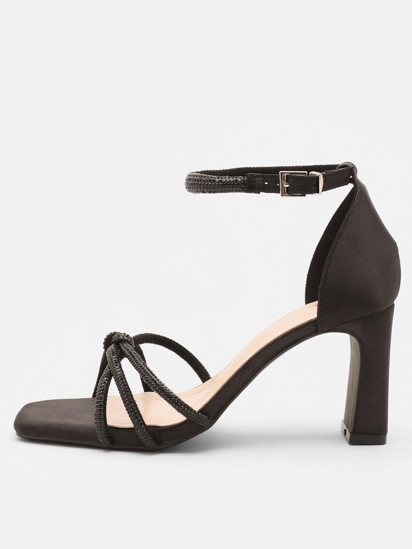 Women's Wide Fit Black Sandals