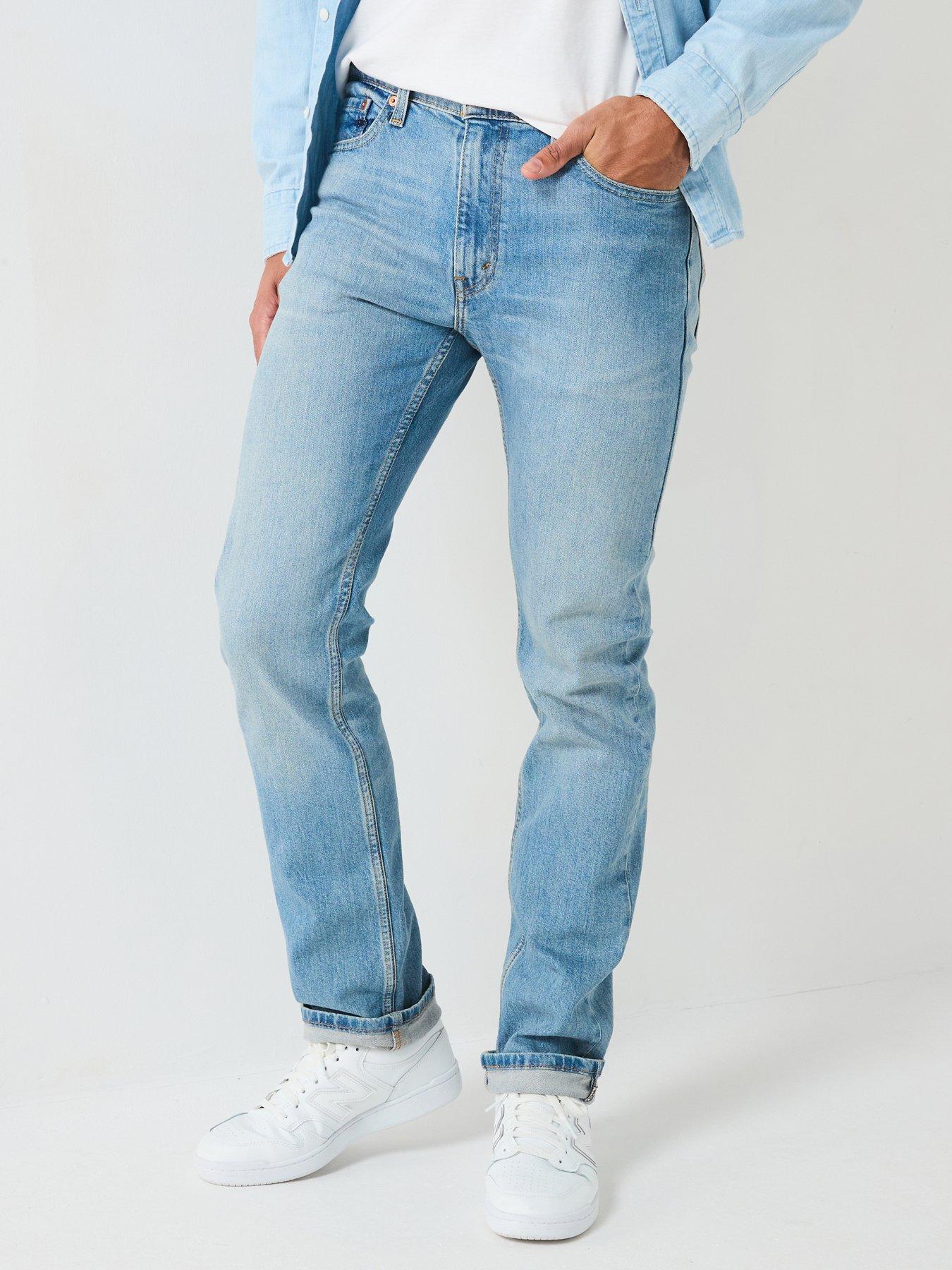 Levi's 513 Slim Straight Fit Jeans - Worn To Ride - Light Blue | Very.co.uk