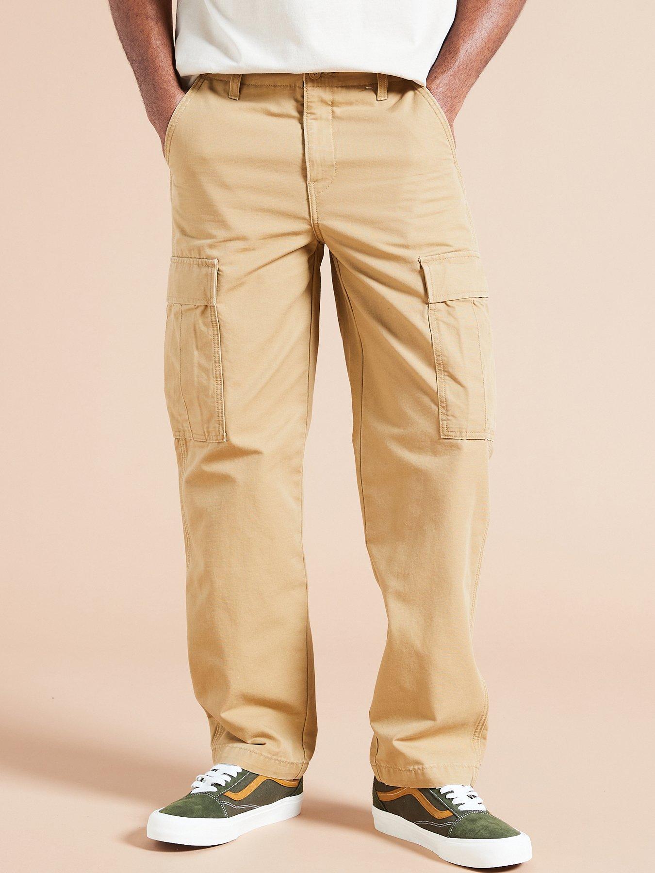 XX Straight Leg Cargo Trousers Light Brown