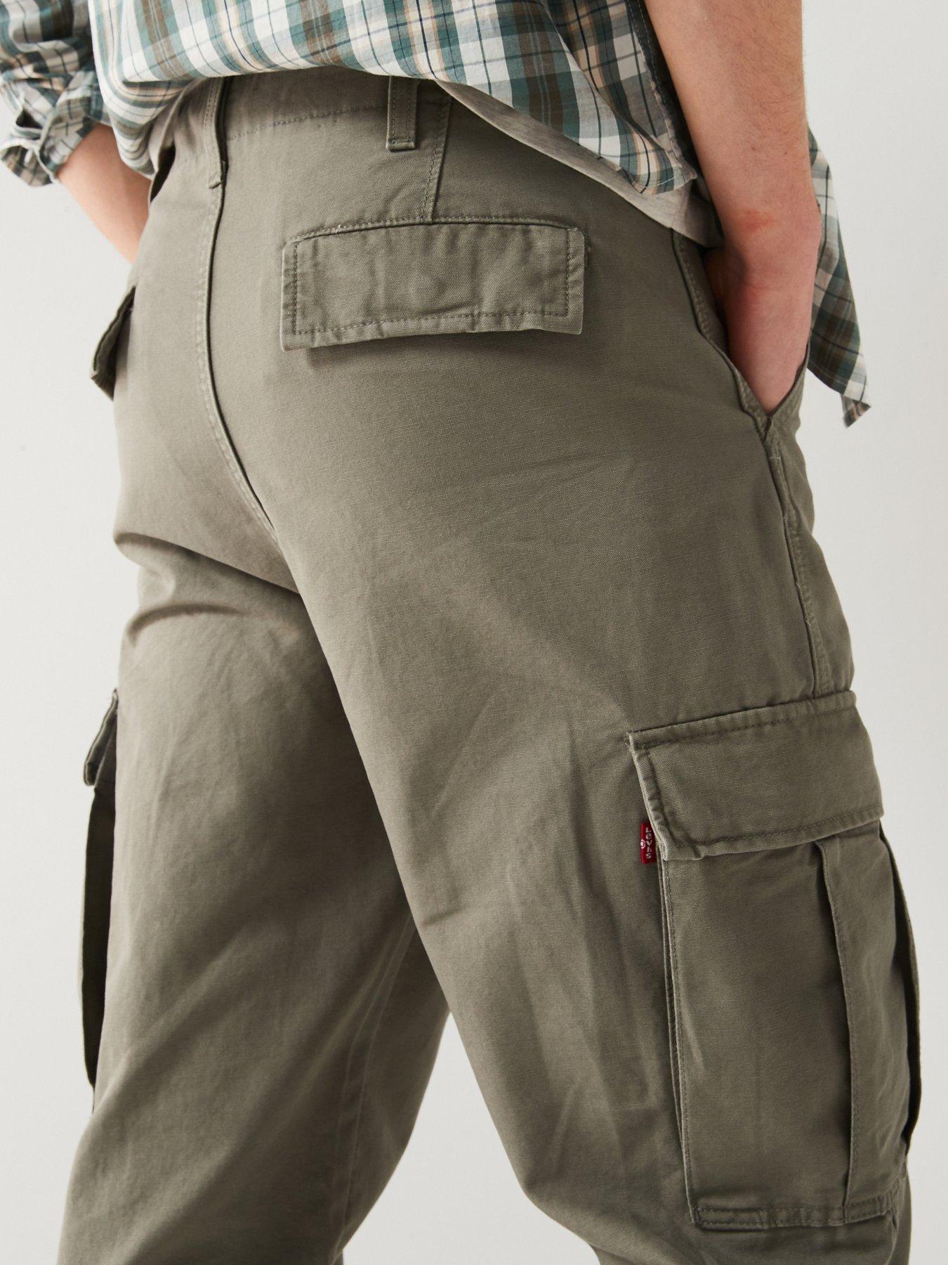 XX Straight Leg Cargo Trousers Khaki