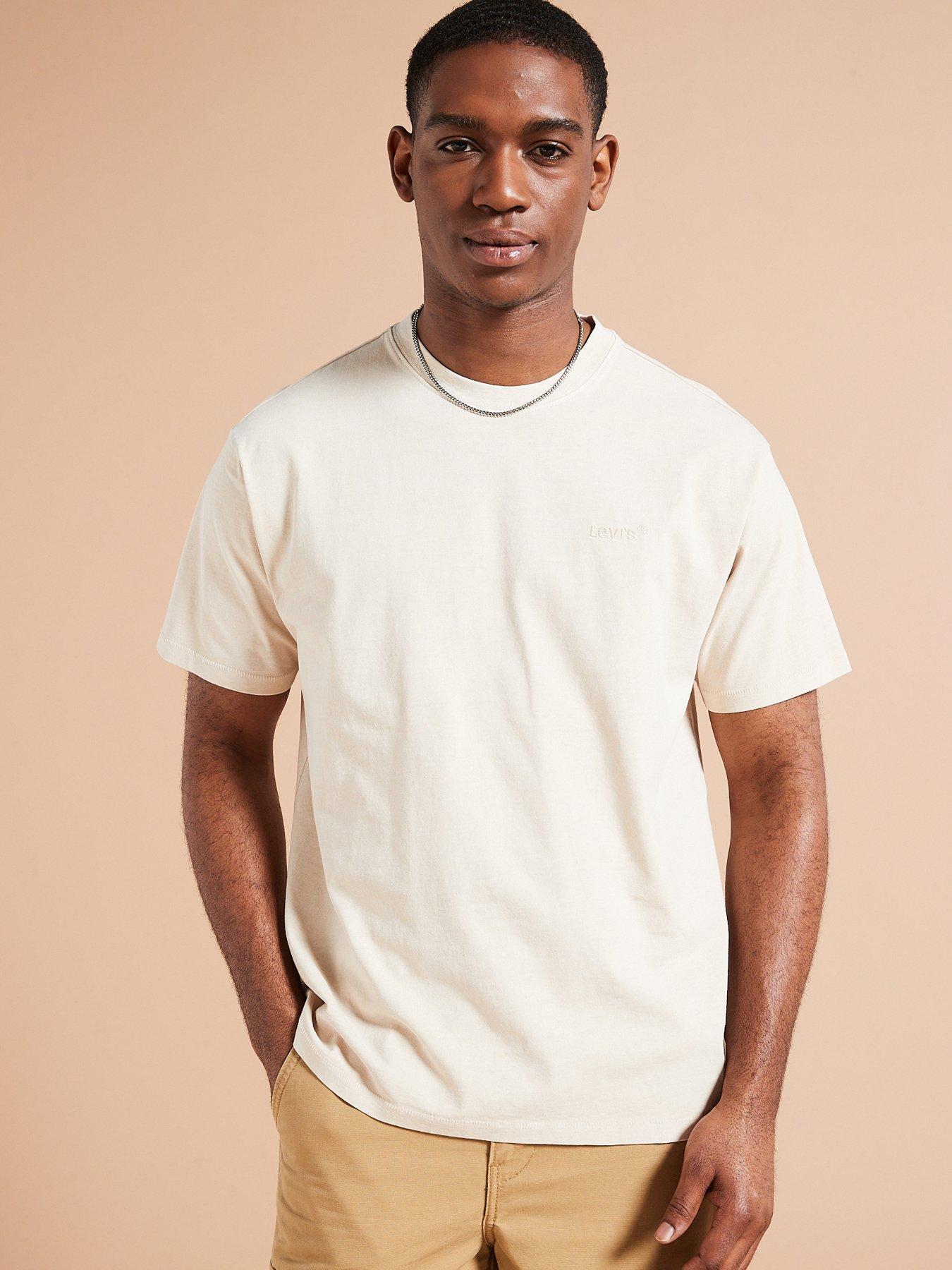 undefined Short Sleeve Red Tab Vintage T-shirt - Beige