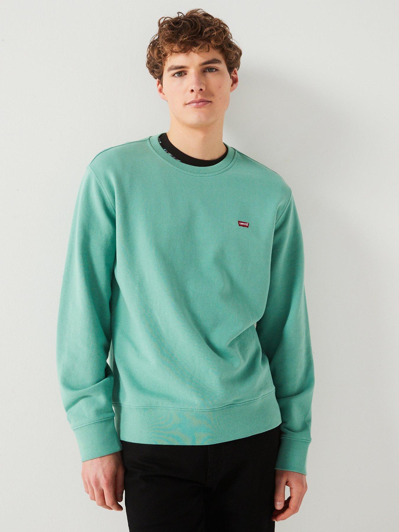 Levi's The Original Housemark Logo Crew Sweatshirt - Green | Very.co.uk