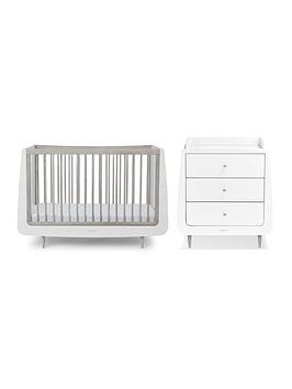 Product photograph of Snuz Snuzkot 2 Piece Nursery Furniture Set The Natural Edit - Silver Birch from very.co.uk