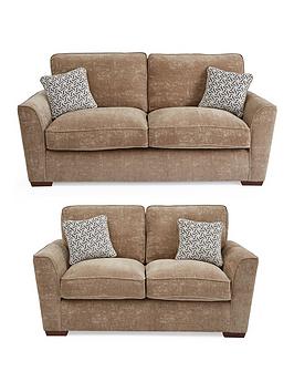 Product photograph of Very Home Ariana 3 Seater 2 Seater Fabric Standard Back Sofas Buy Amp Save from very.co.uk