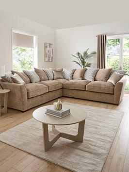 Product photograph of Very Home Ariana Fabric Scatter Back Corner Group Sofa from very.co.uk