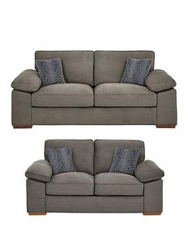 Product photograph of Very Home Dexter 3 Seater 2 Seater Sofa Set Buy And Save - Charcoal from very.co.uk