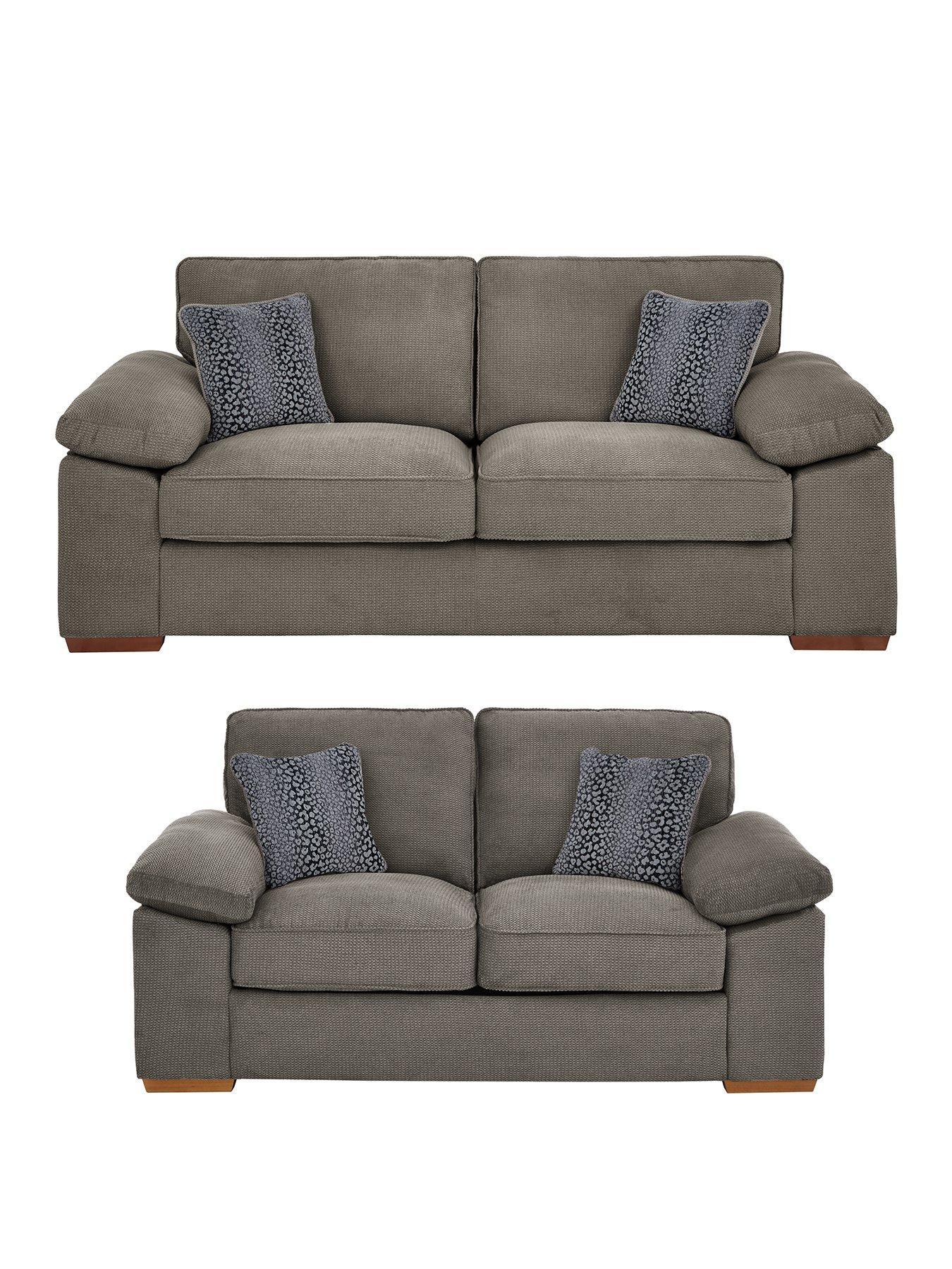 The Very Collection Dexter 3 Seater + 2 Seater Sofa Set (Buy and SAVE!) - Charcoal - Made to Order in the UK - FSC® Certified
