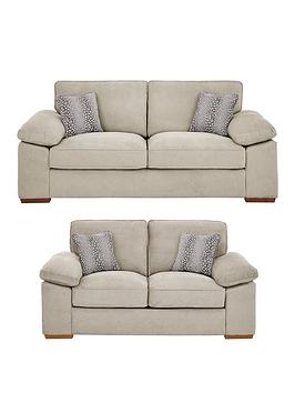 Product photograph of Very Home Dexter 3 Seater 2 Seater Sofas Buy And Save - Stone from very.co.uk