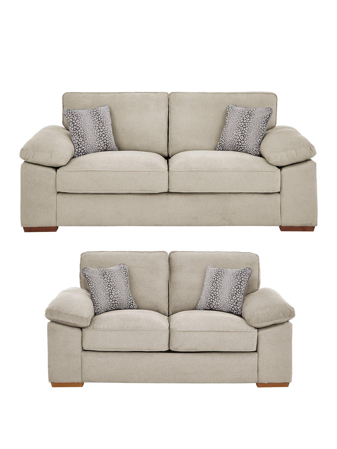 The Very Collection Dexter 3 Seater + 2 Seater Sofas (Buy and SAVE!) - Stone - Made to Order in the UK - FSC® Certified