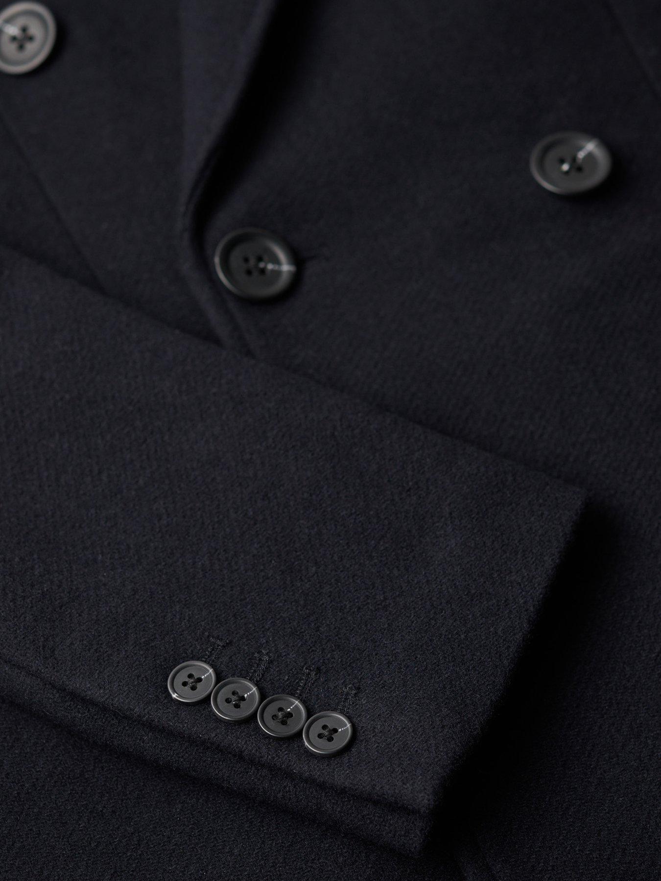 Superdry The Merchant Store Double Breasted Overcoat Navy Very