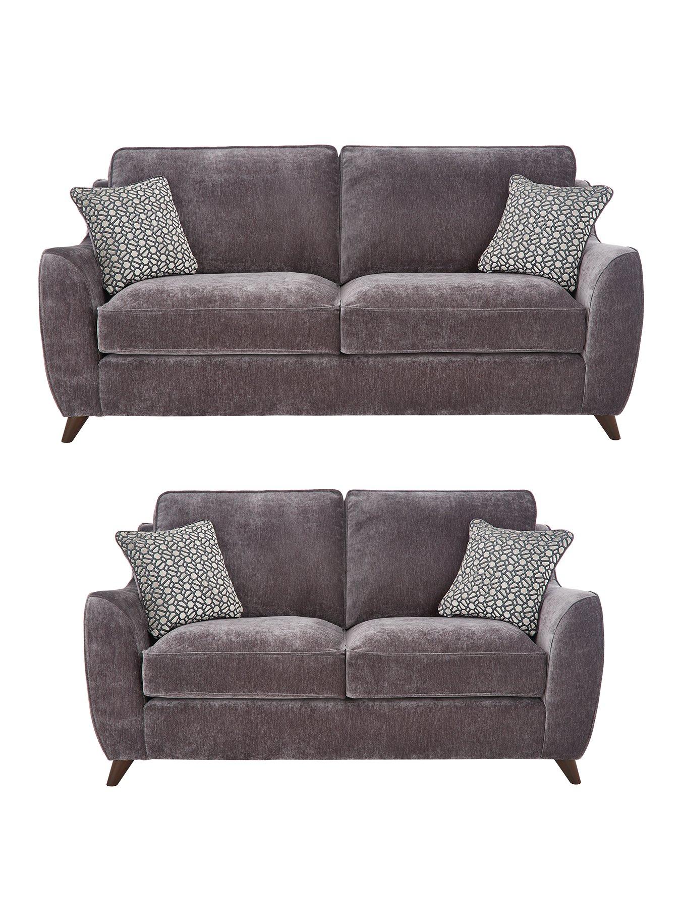 Very Home Verity 3 Seater + 2 Seater Sofas (Buy And Save!) - Charcoal