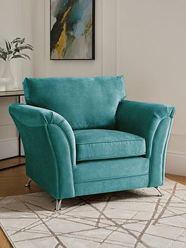 Product photograph of Very Home Dury Fabric Armchair - Teal - Fsc Reg Certified from very.co.uk