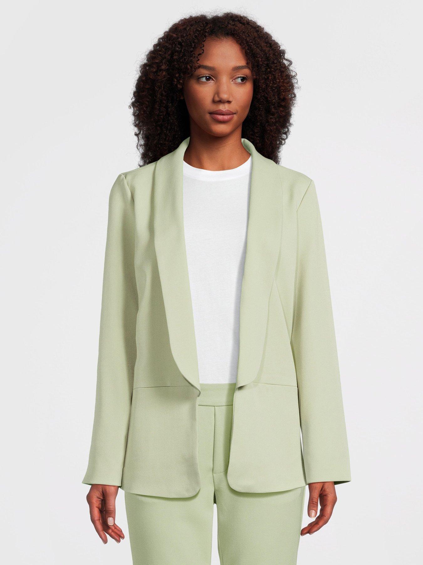 vila tailored blazer - green